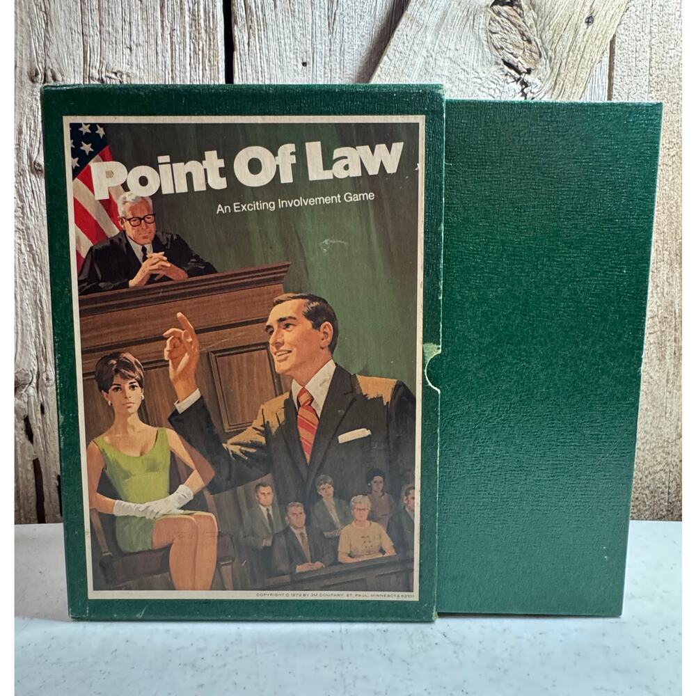 Point of Law Vintage 1972 Strategic Game 3M Bookshelf Game Be The Judge and Jury